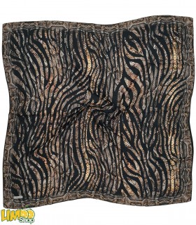 روسری پاییزه زمستانه نخی قواره بزرگ طرح پوست ماری کد 1342